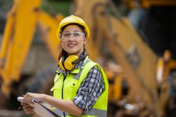 Woman construction worker