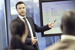 Financial advisor talking
