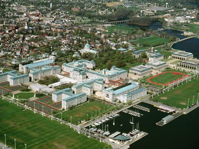 马里兰州安纳波利斯的美国海军学院的景观