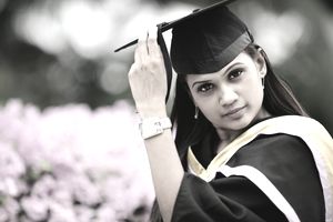 Master in Public Health graduate in cap and gown