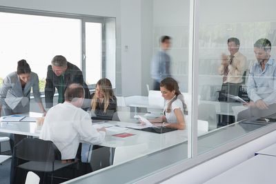 People working in an office
