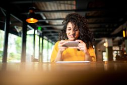 Check remote deposit capture at coffee shop
