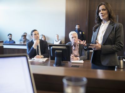 Lawyers in Courtroom