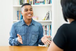 Teacher in job interview