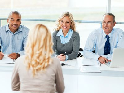 Businesswoman having a job interview.