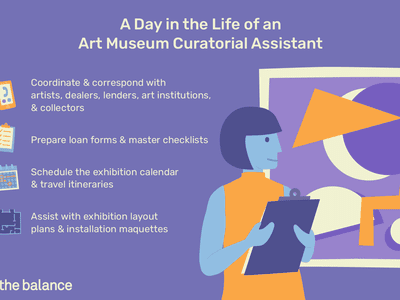 A day in the life of an art museum curatorial assistant: Coordinate and correspond with artists, dealers, lenders, art institutions and collectors; prepare loan forms and master checklists; schedule the exhibition calendar and travel itineraries; assist with exhibition layout plans and installation maquettes
