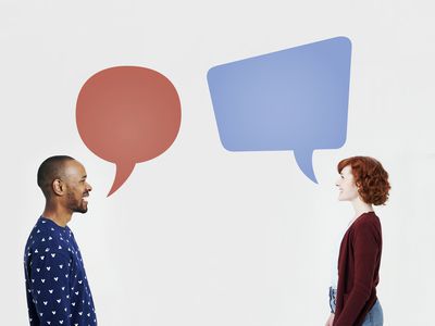 People with speech bubbles