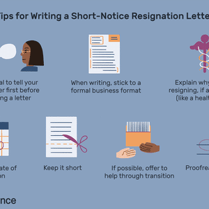 Tips for writing a short-notice resignation letter