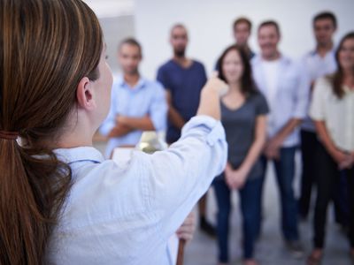 A casting director selecting actors for a theatrical production.