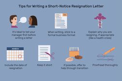 Tips for writing a short-notice resignation letter