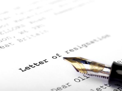 Letter of resignation