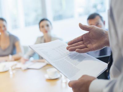 Person reading a document