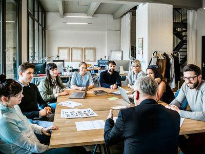 New business meeting on a conference table