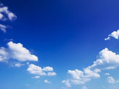 Blue sky with a few clouds