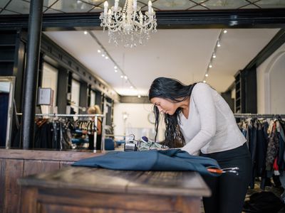 Female tailor at work