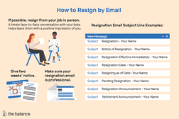 Resignation Subject Lines