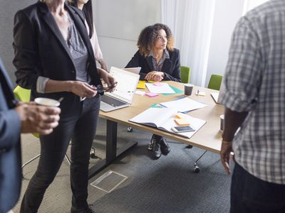 Team of architects working in office