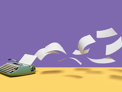 Paper Flying out of Manual Typewriter