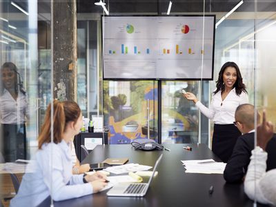 A chief people officer talks to company employees