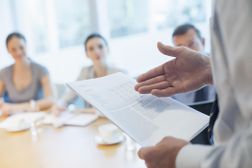 Person reading a document