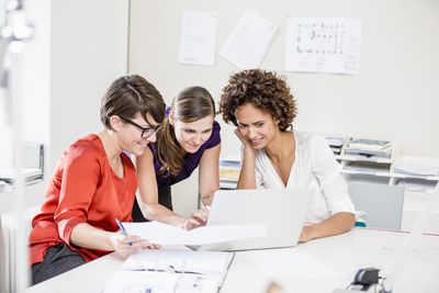 Businesswomen working in office