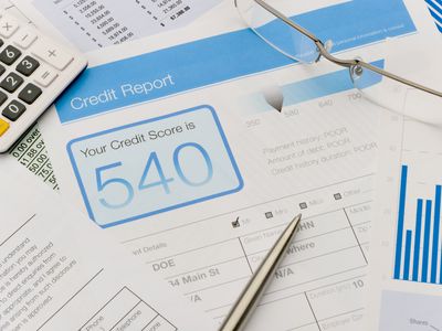 Credit report form on a desk