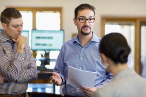 Business people talking in office