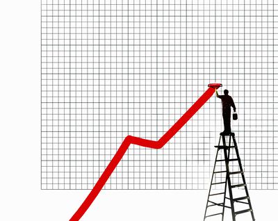 The graph represents fast growth