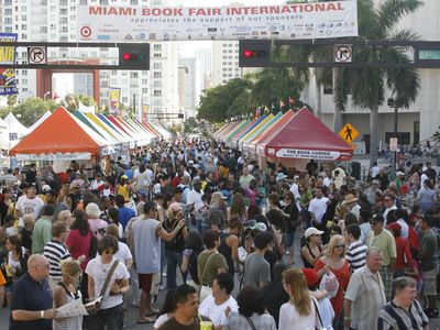 Miami Book Fair International book festival crowd
