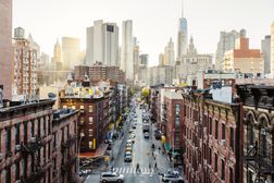 High angle view of Lower East Side Manhattan Downtown, New York City, USA