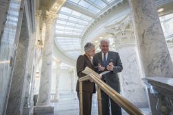 Senators Talking in Capitol.