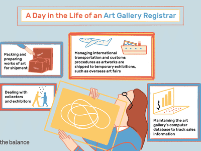 A day in the life of an art gallery registrar: Packing and preparing works of art for shipment; dealing with collectors and exhibitors; maintaining the art gallery's computer database to track sales information; managing international transportation and customs procedures as artworks are shipped to temporary exhibition, such as overseas art fairs